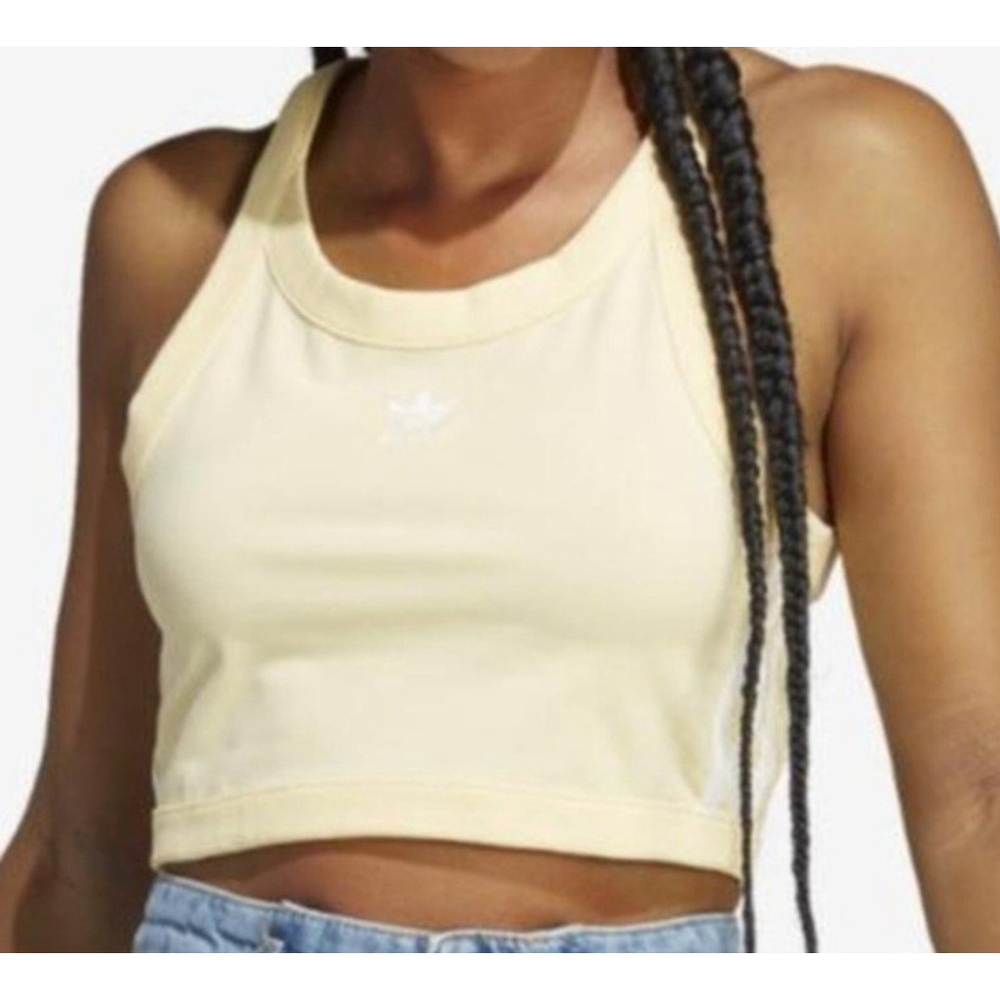 Adidas 3 Stripes Women's Beige Top Size Large